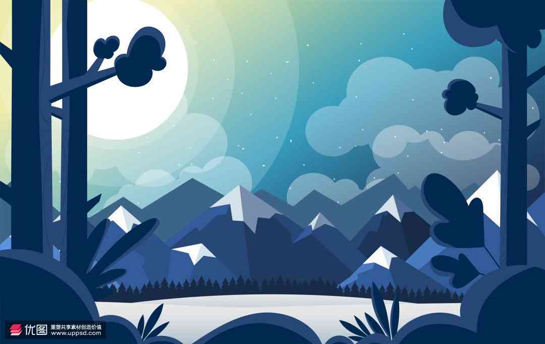 AI绘制的自然风光模板资源：限时免费与创作素材集锦
