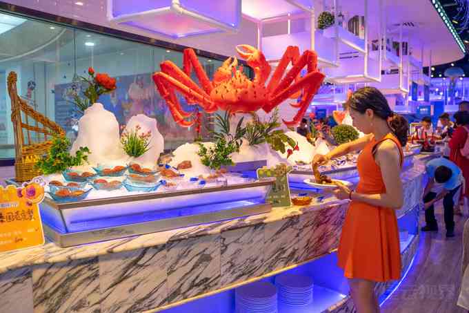 美海洋宴，一口甜体验 —— 海美食店独家口号传