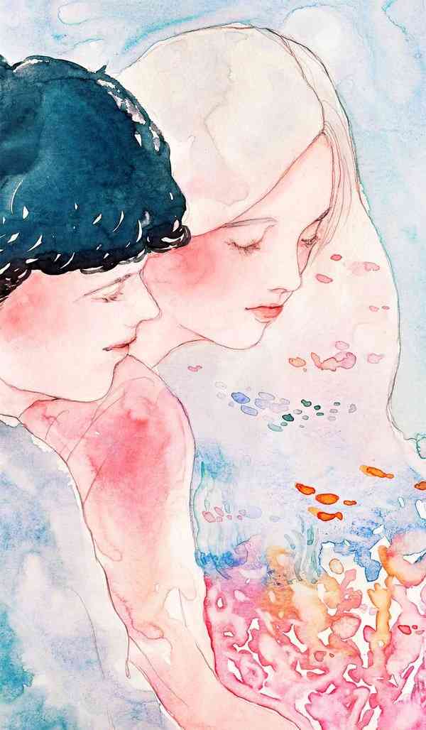 绘画素材大全：情侣插画、浪漫场景、甜蜜瞬间一网打尽