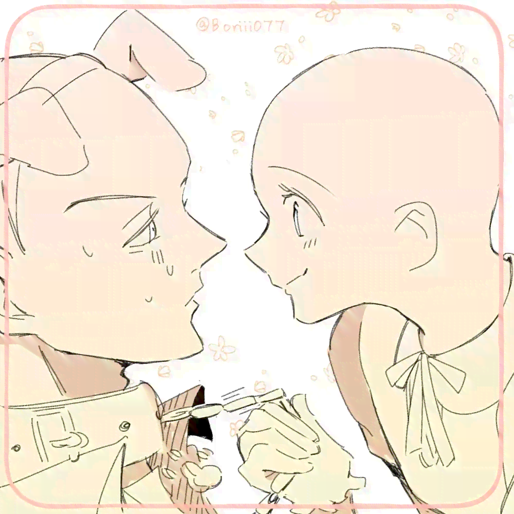 画画情侣：简单头像素材与模板     