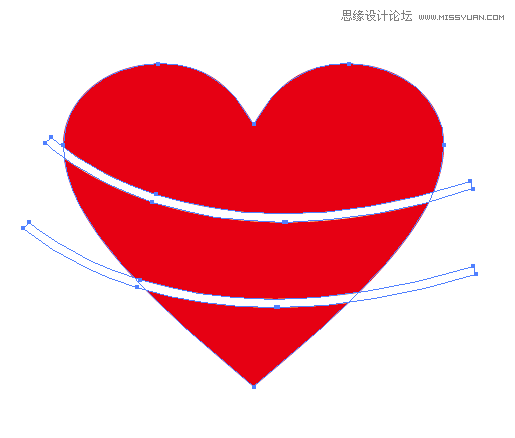 ai里爱心扭曲文字文案
