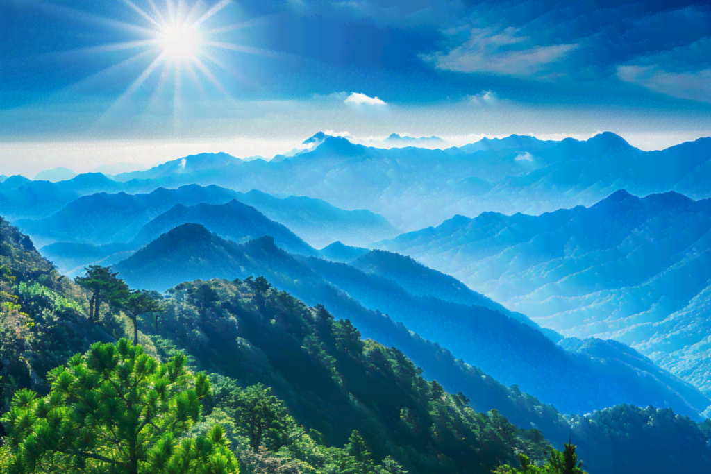 山水风光景区海报设计模板