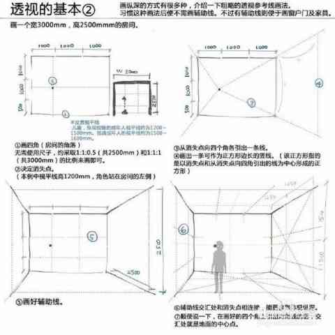 AI透视网格画场景：详解透视网格用法、工具作用及绘制房子的步骤