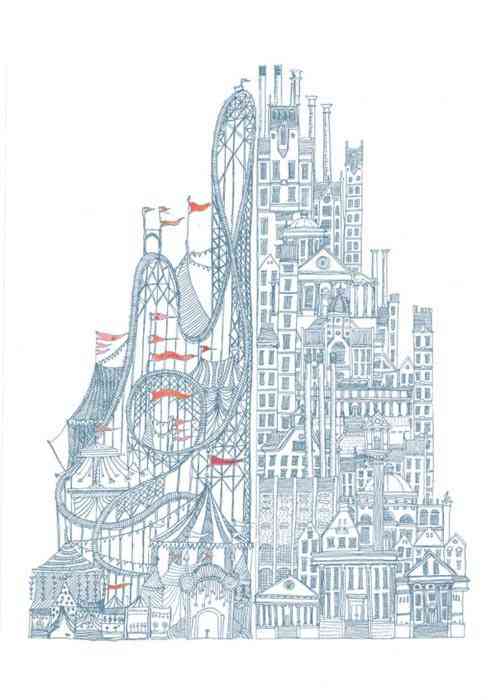 城市插画线稿集锦：创意手绘与城市规划完美结合的艺术展现