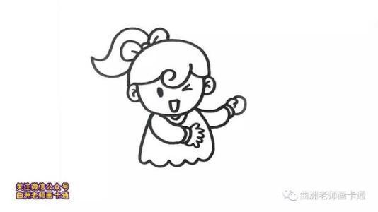 言语：小女孩趣味对话简笔画集锦