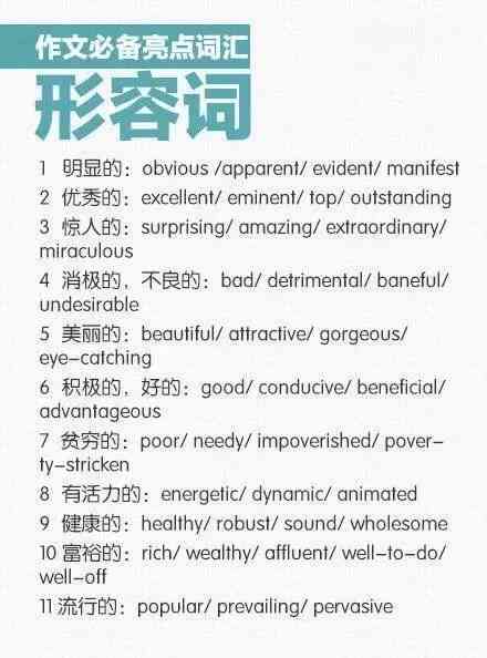 雅思ai写作单词