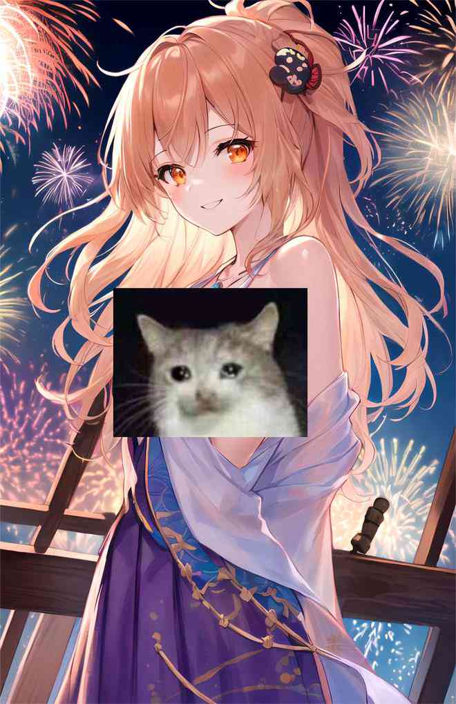猫咪二次元ai绘画搞笑文案