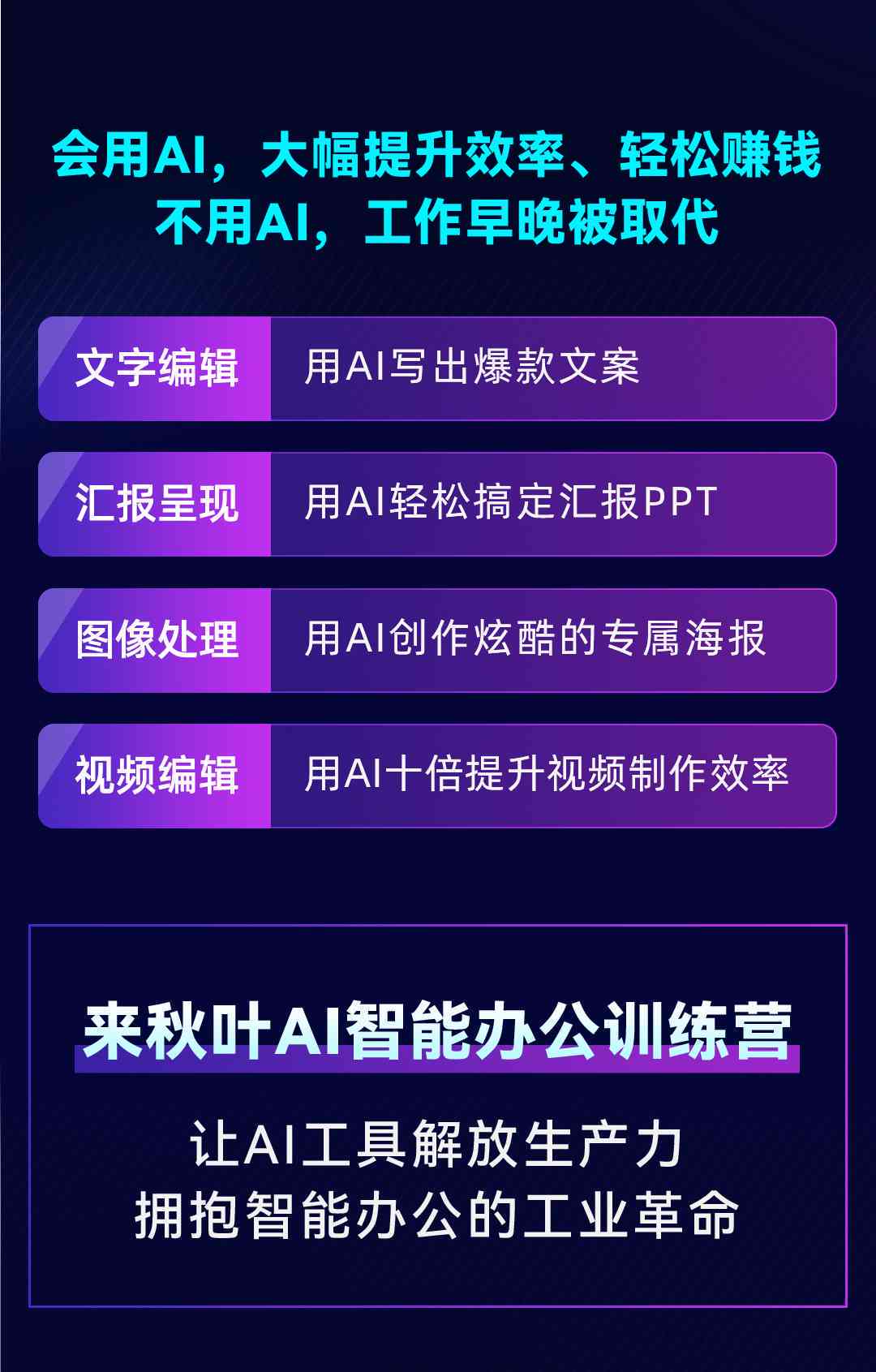 ai公益培训文案怎么写