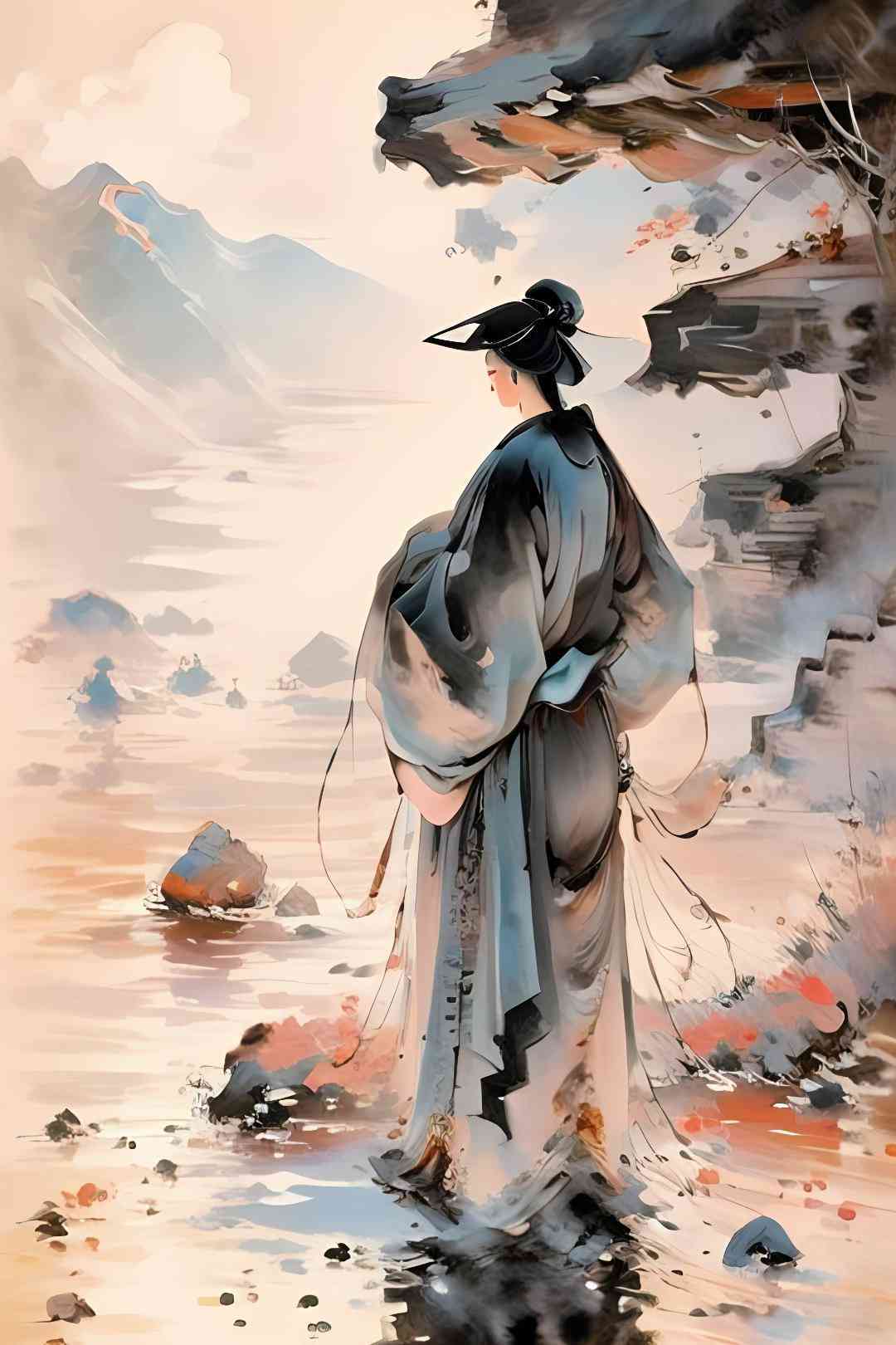 Ai创作古画老人关键词