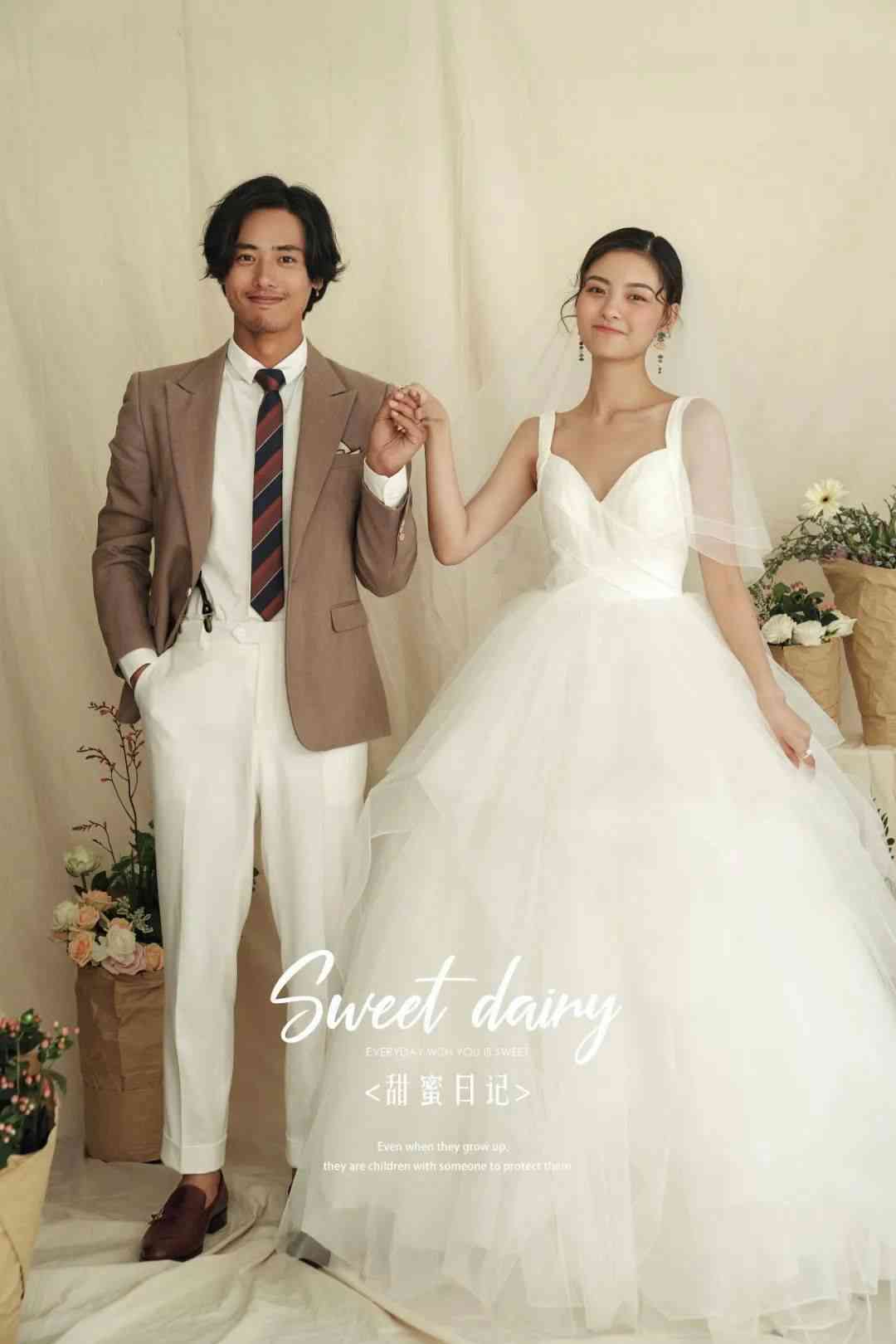 情侣ai婚纱照精彩文案