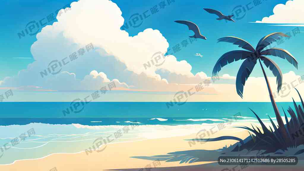 ai创作海景