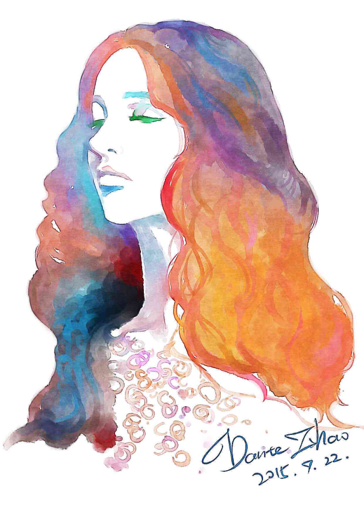 用ai创作水彩人物画