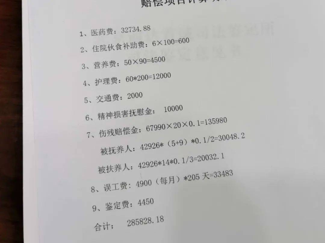 农民工伤事故赔偿欠条