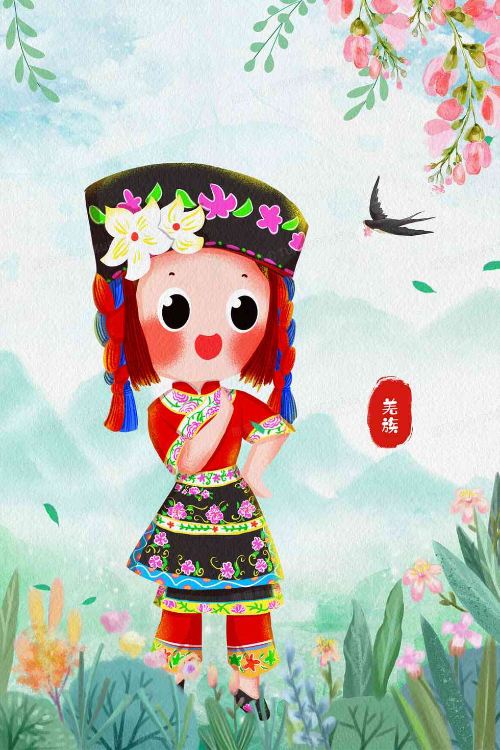 五十六个民族ai变脸文案