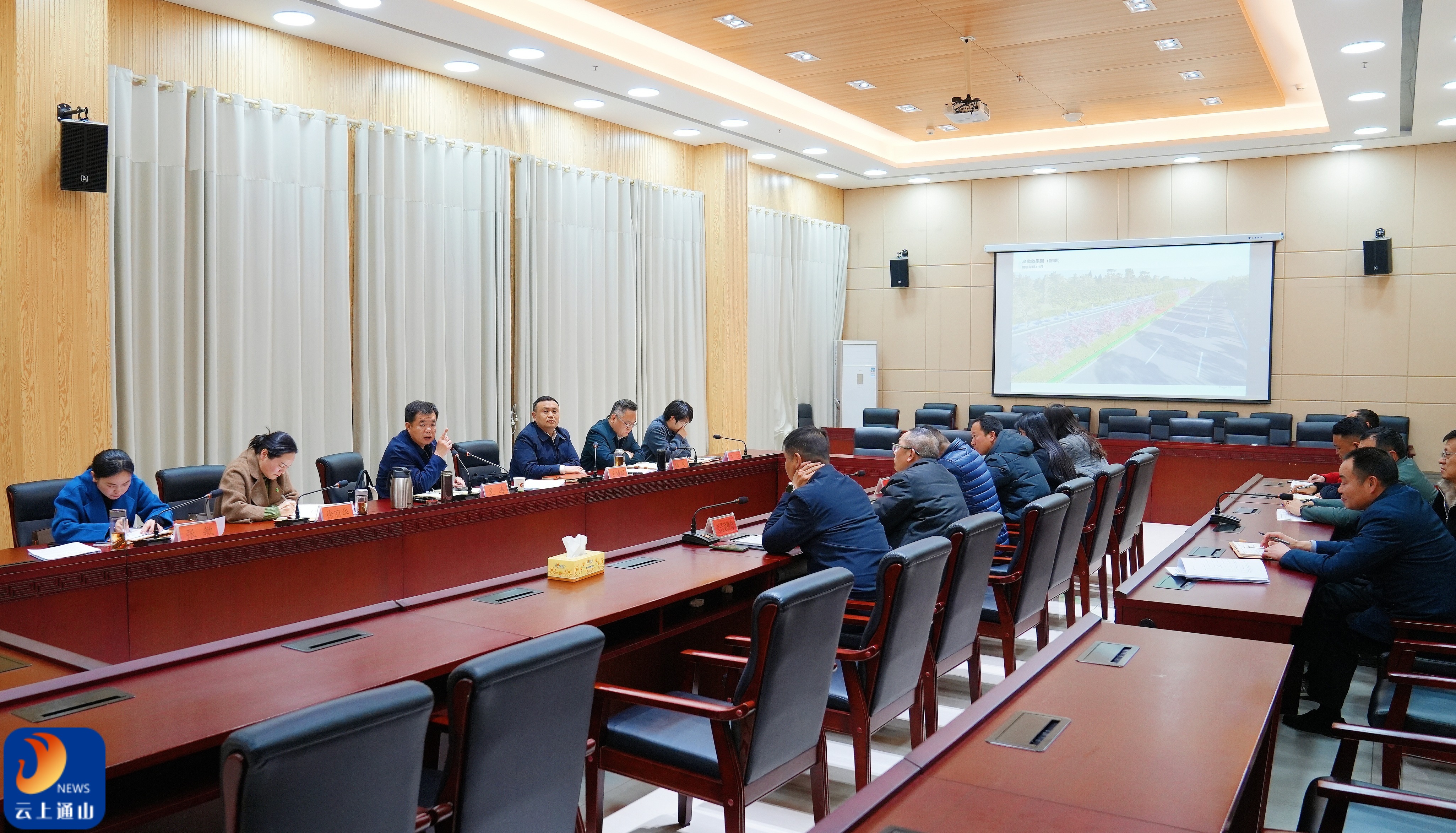 吴涛主持召开通山大道绿化方案汇报会时强调：树牢安全舒适节俭为民导向 精心打造生态惠民绿色廊道