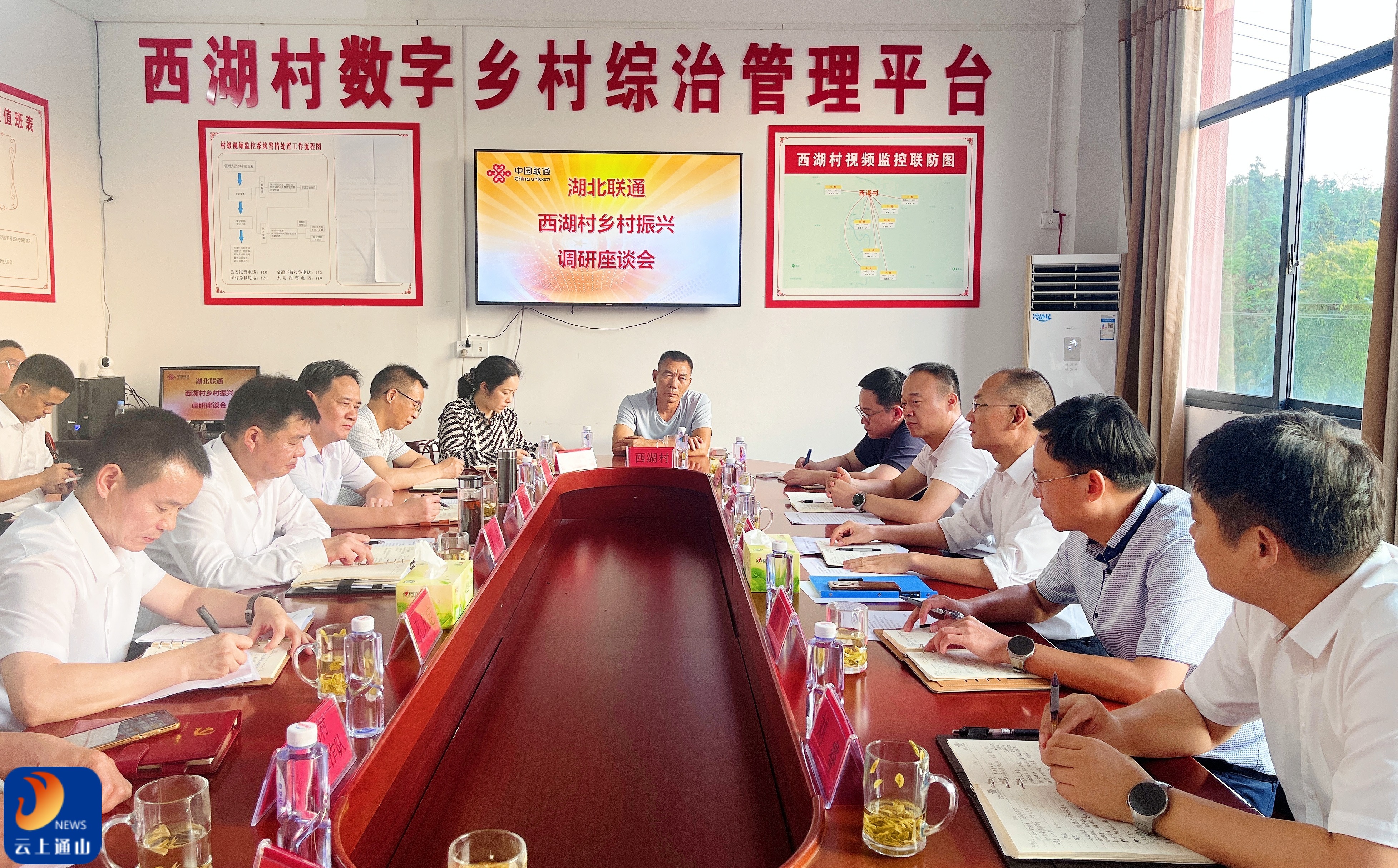 中国联通湖北省分公司领导到通山县调研乡村振兴工作