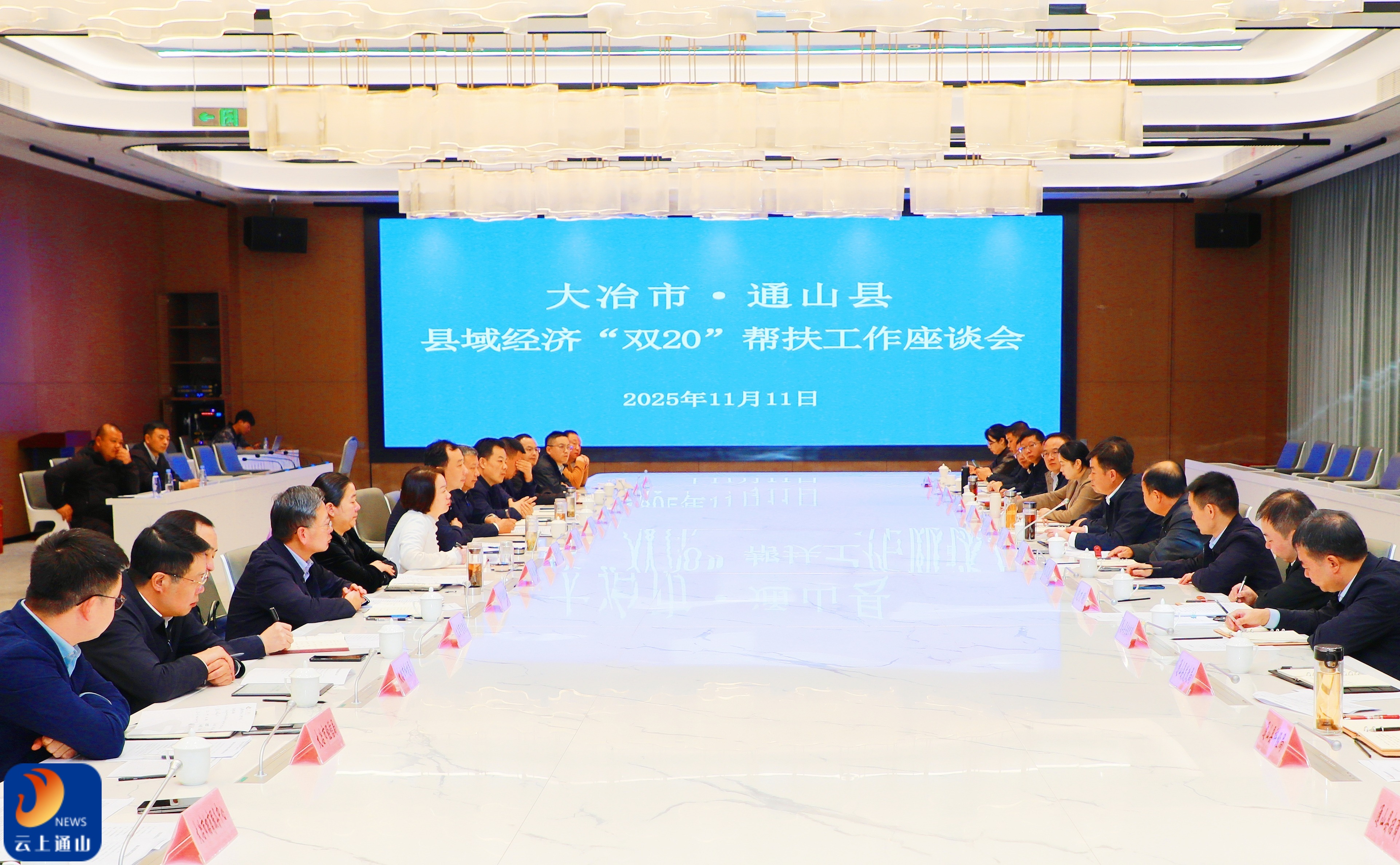 吴涛率通山县党政代表团赴大冶市对接县域经济“双20”帮扶工作